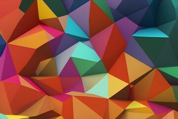 Colorful Abstract Background Low Poly Style