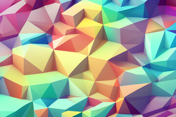 Colorful Abstract Background Low Poly Style