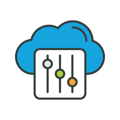 Adjustment Vector Fill outline Icons. Simple stock illustration stock