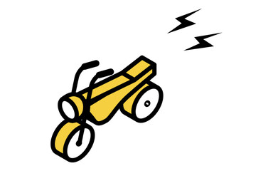 バイクが騒音を立てるイメージアイコン