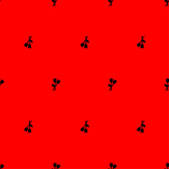 Two carnations pattern seamless symbol of mourning. Sign of Sorrow background