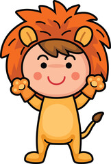 Leo sign zodiac vector illustration of the children