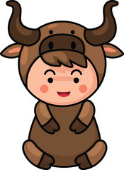 Taurus sign zodiac vector illustration of the children