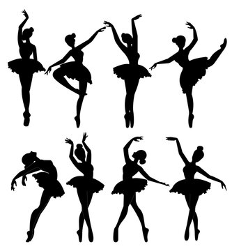 silhouette of a dancing girl ballerina