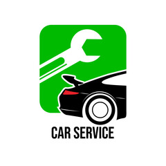 Auto car service logo vector illustration.