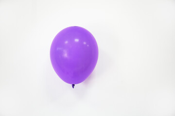 purple balloon isolated on the white background