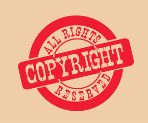 copyright grunge rubber stamp vector