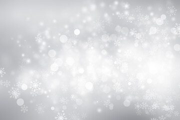 white and gray blur abstract background. bokeh christmas blurred beautiful shiny Christmas lights.