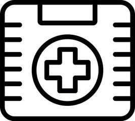 First aid kit icon outline vector. Money poverty. Charity help