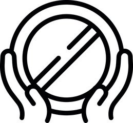 Food help icon outline vector. People poverty. Street person