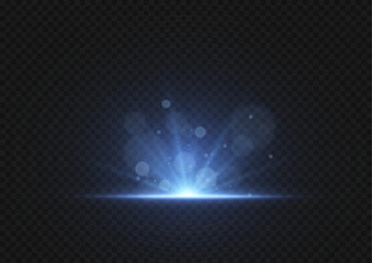 Magic glow sparkling texture. Magical star dust sparks light effect in explosion on black background. Vector Illustration