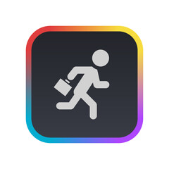 Businessman Running - Pictogram (icon) 