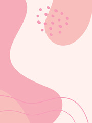 Vector abstract pastel pink background in minimal trendy style with copy space for text social media template 