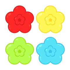 Jelly of flowers isolated vector.  Vector illustration.