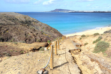 Papagayo beach of Playa Blanca of Canary island Lanzarote