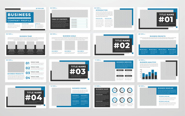 corporate presentation template design with minimalist concept and modern layout use for annual report and business profile	