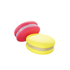 macaron, food, birthday, party, for mockup template, Premium Quality, PNG, decoration,  3d, illustration, view render, hd, alpha background, format, new year
