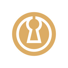 Keyhole or lock logo icon design, vector illustration
