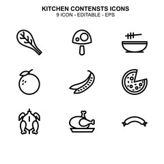 kitchen contents icon or logo isolated sign symbol vector illustration - Collection of high quality black style vector icons 
