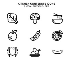 kitchen contents icon or logo isolated sign symbol vector illustration - Collection of high quality black style vector icons 
