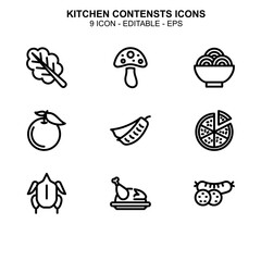 kitchen contents icon or logo isolated sign symbol vector illustration - Collection of high quality black style vector icons 
