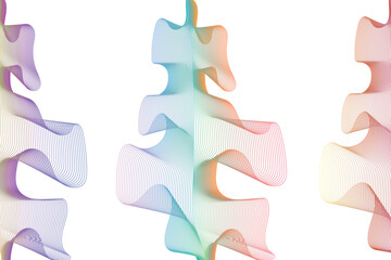 Abstract flowing wavy lines. Colorful dynamic wave. Vector design element for concept of music, party, technology, modern.
