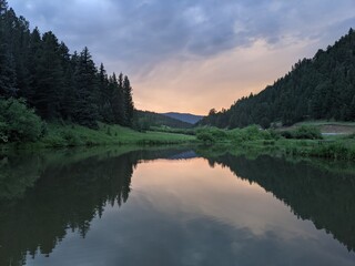 reflection of the mountain