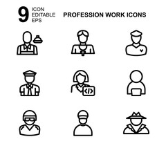 work profession icon or logo isolated sign symbol vector illustration - Collection of high quality black style vector icons 