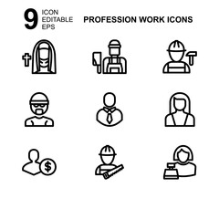 work profession icon or logo isolated sign symbol vector illustration - Collection of high quality black style vector icons 