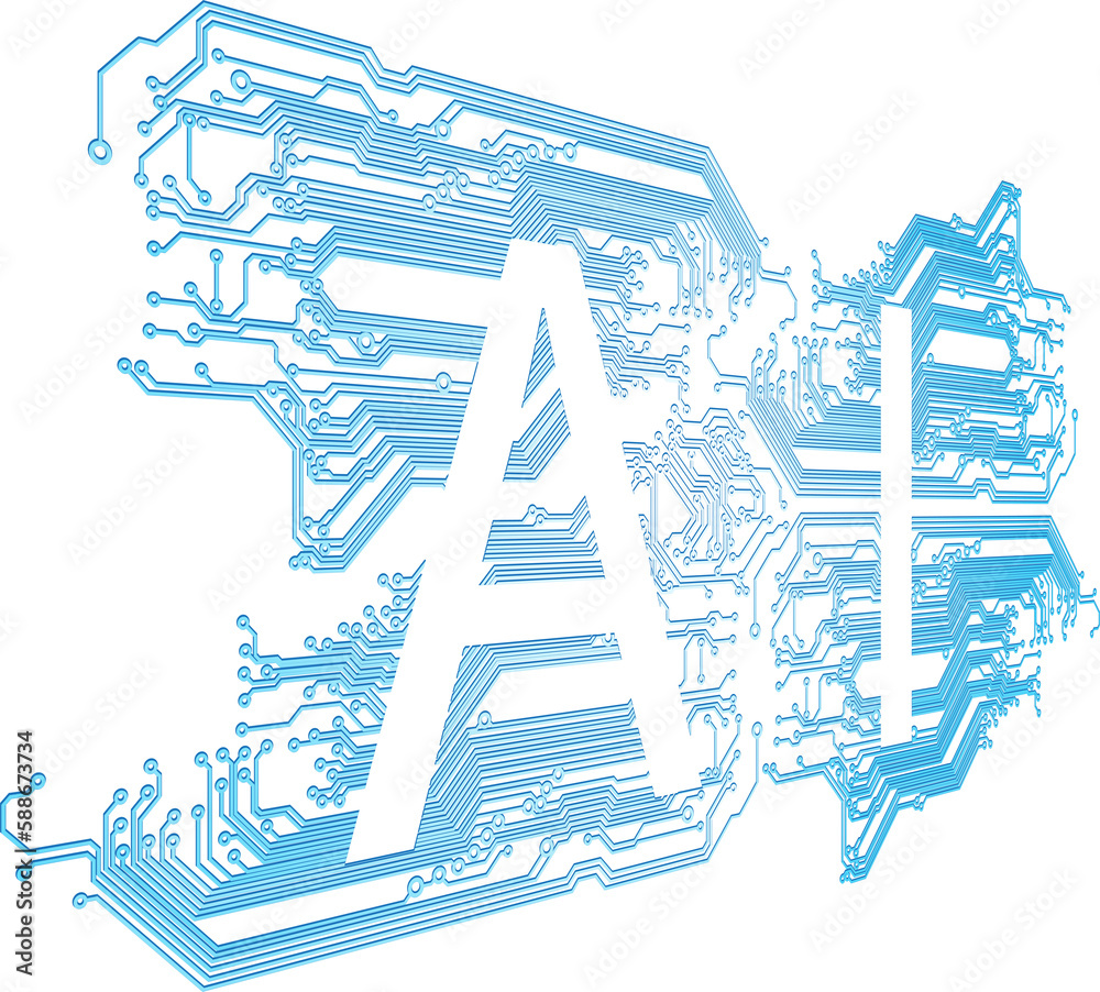 Poster abstract blue computer technology background with circuit board and circle tech.illustration for ele