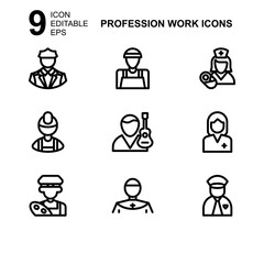 Fototapeta premium work profession icon or logo isolated sign symbol vector illustration - Collection of high quality black style vector icons 