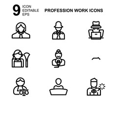 work profession icon or logo isolated sign symbol vector illustration - Collection of high quality black style vector icons 
