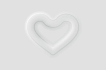 Heart icon in neumorphism style.Vector Illustrsation