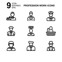 work profession icon or logo isolated sign symbol vector illustration - Collection of high quality black style vector icons 
