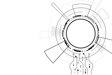Obraz premium Sci fi futuristic user interface, HUD, Technology abstract background , Vector illustration. 