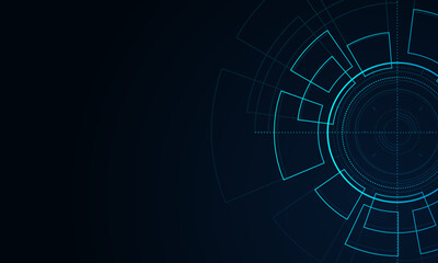 Sci fi futuristic user interface, HUD, Technology abstract background , Vector illustration.	
