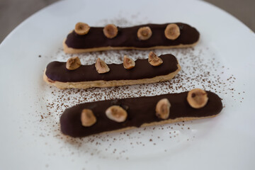 Popular Spanish chocolet dessert torrija de chocolate
