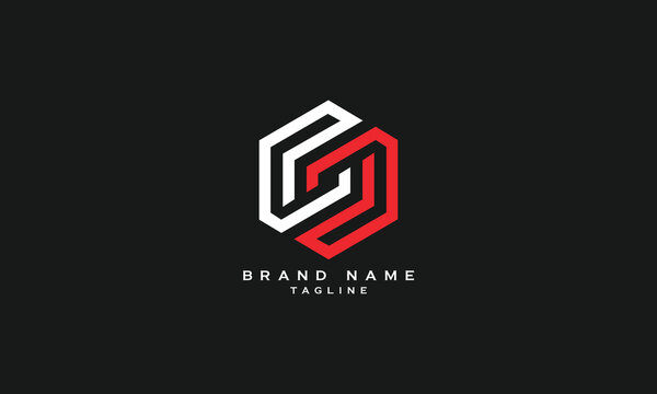CGS, CGJ, GJ, JG, CS, SC, Abstract initial monogram letter alphabet logo design