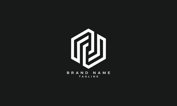 FEJ, FJE, FJ, JF, Abstract initial monogram letter alphabet logo design