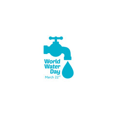 concept of ecology and world water day . Flat design vector template