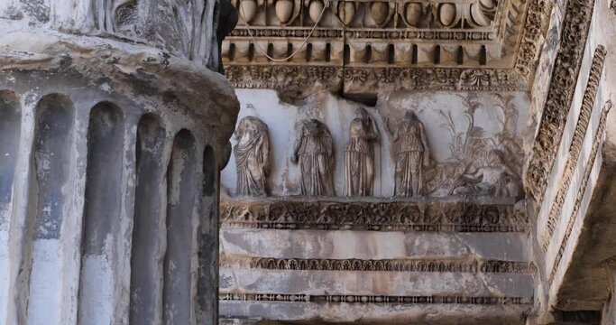 Detail from the Trajan's Forum (Foro di Traiano), Rome, Italy.