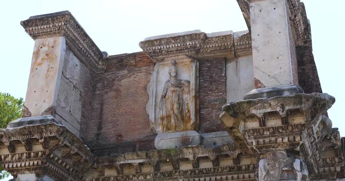 Trajan's Forum (Foro di Traiano), Rome, Italy. Detail of the bas-relief.