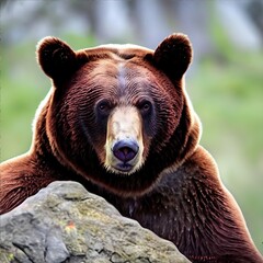 brown bear portrait