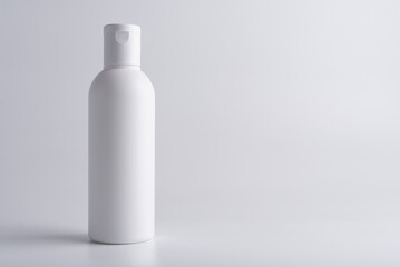 White cosmetic shampoo or lotion bottle mock-up