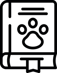 Veterinary book icon outline vector. Pet animal. Medicine health