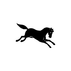 vector illustration of a black horse