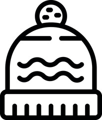 Winter headwear icon outline vector. Cap hat. Sport visor