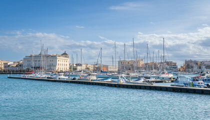 The marina on Ortigia Island Syracuse Sicily