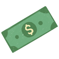banknote cartoon crayon
