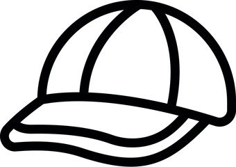 Casual cap icon outline vector. Baseball hat. Uniform design